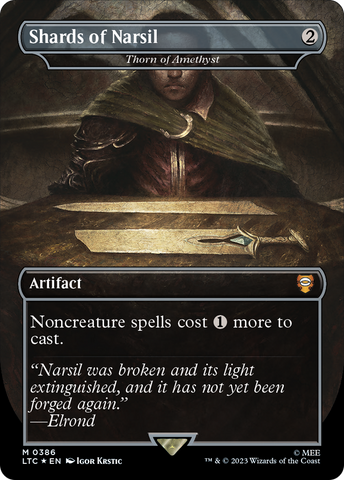 Shards of Narsil - Thorn of Amethyst (Borderless) (Surge Foil Realms and Relics) [The Lord of the Rings: Tales of Middle-Earth Commander]