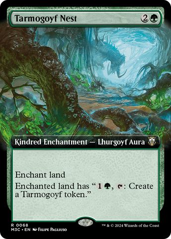 Tarmogoyf Nest (Extended Art) (Ripple Foil) [Modern Horizons 3 Commander]