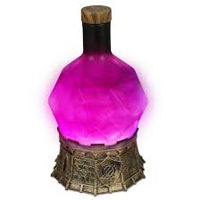 Enhance Gaming Sorcerer's Potion Light with Swirling Mystical Brew - Potion Bottle Mood Light Prop for Tabletop Game Immersion, Playroom, Desk Decor - Soft Glowing Whirling Potion (Purple Elixir)