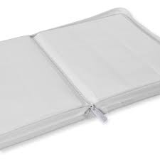 Generic 9-Pocket Zippered Toploader Binder white