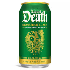 Liquid Death Flavored Sparkling Water 12oz Severed Lime