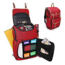 Designer Edition Trading Card Storage Backpack Red