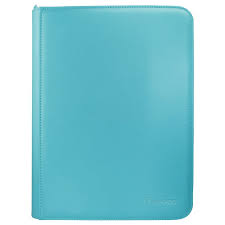 Generic 9-Pocket Zippered Toploader Binder light blue