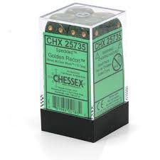 Chessex Dice: Dm3 Speckled 16mm D6 Golden Recon (12)
