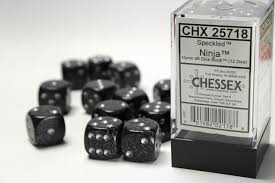 Speckled Ninja 16mm d6 Dice Block (12 dice)