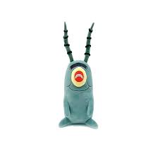 Youtooz Plankton Sitting Plush, 9'' Inch, Spongebob Official Licensed Plushie, Plankton The Chum Bucket from Spongebob Squarepants
