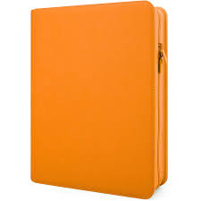 Generic 9-Pocket Zippered Toploader Binder light orange