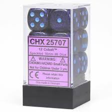 Chessex Dice: Speckled - 16mm D6 Cobalt (12)