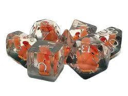 Old School 7 Piece DnD RPG Dice Set: Animal Kingdom - Cock-a-Doodle-Doo!
