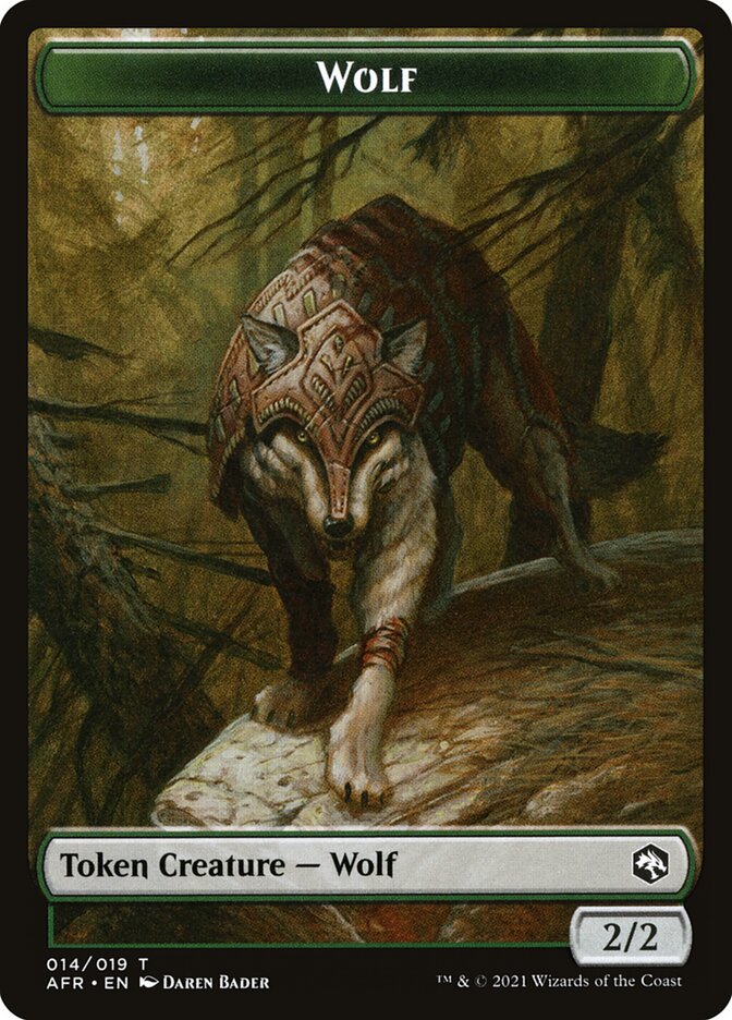 Wolf // Icingdeath, Frost Tongue Double-Sided Token [Dungeons & Dragons: Adventures in the Forgotten Realms Tokens]