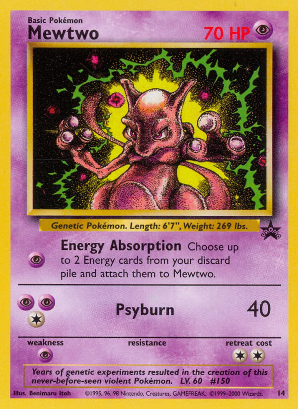 Pokemon Promo Mewtwo #14 [Lightly Played]