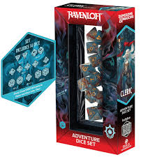 Sirius Dice: Dungeons & Dragons Adventure Dice Set - Cleric - Light Blue/Red (14)