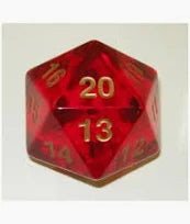 Koplow Games Ruby Gold 55mm Countdown d20