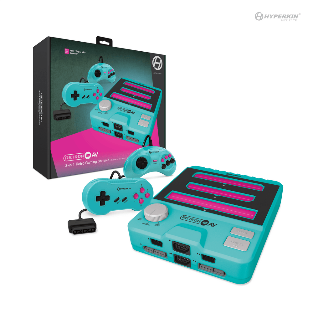 RetroN 3 AV Gaming Console-Turquoise and Black