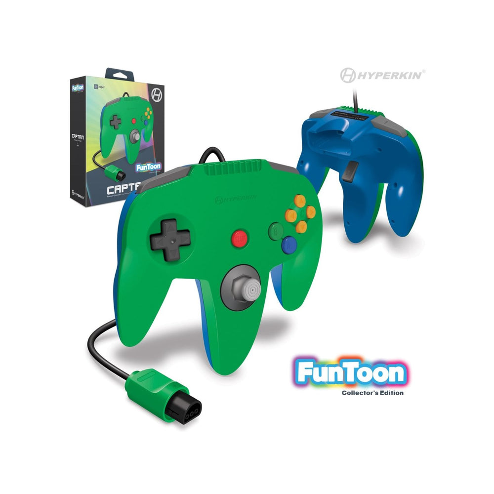 "Captain" Premium Controller for N64 (Hero Green) - Hyperkin