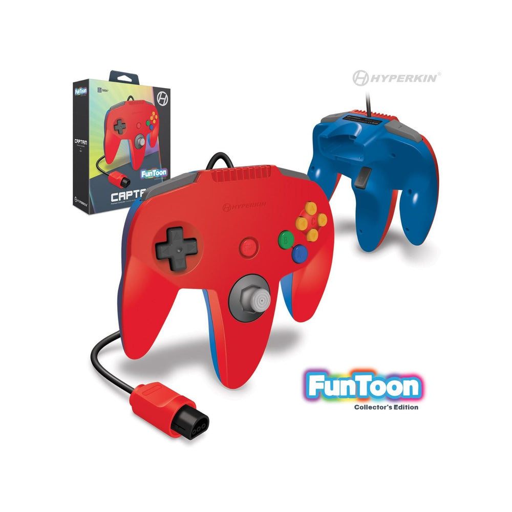 "Captain" Premium Controller for N64 (Hero Red) - Hyperkin