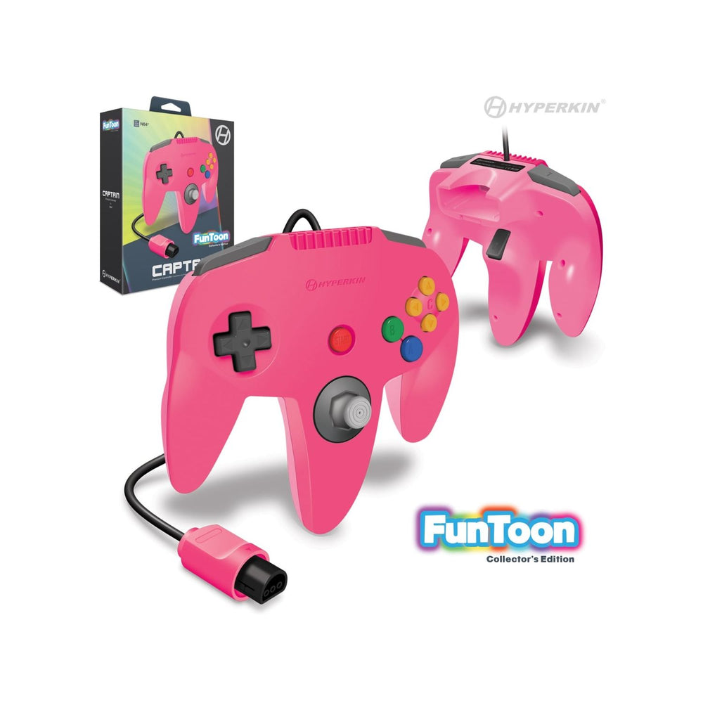 "Captain" Premium Controller for N64 (Princess Pink) - Hyperkin