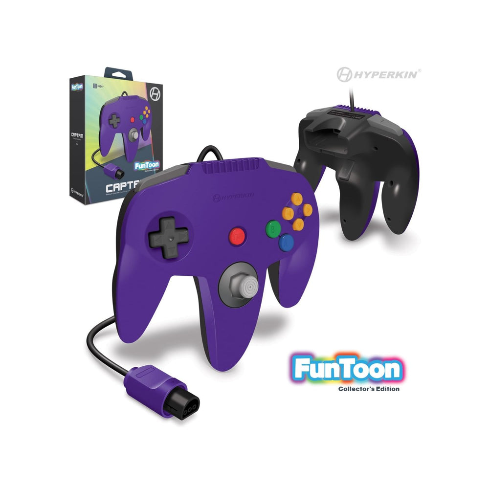 "Captain" Premium Controller for N64 (Rival Purple) - Hyperkin