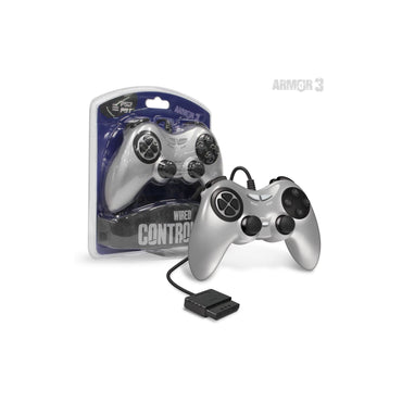 Wired Game Controller for PS2 (Silver) - Armor3