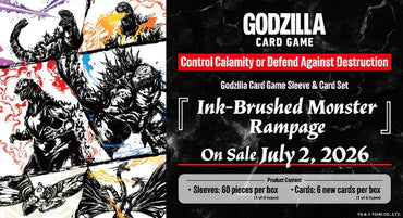 Godzilla Trading Card Game Ink-Brushed Monster Rampage Sleeve & Card Set GZCGE-SCS01 [6 Cards & 60 Sleeves]