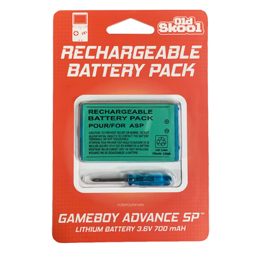 Rechargeable Battery & Screwdriver for Nintendo Gameboy Advance SP 3.6v 700mAH