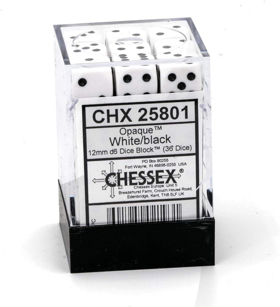 Chessex Opaque White/Black