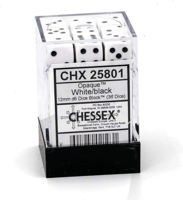 Chessex Opaque White/Black