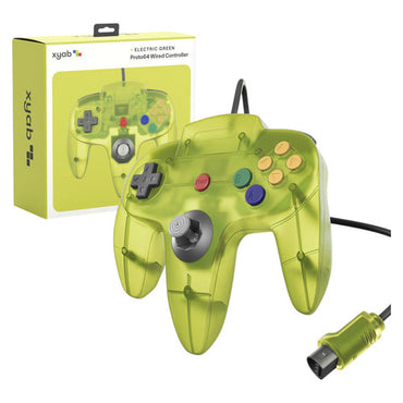 XYAB PROTO64 Wired Controller for Nintendo 64 N64 - Electric Green