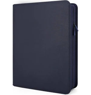 Generic 9-Pocket Zippered Toploader Binder dark blue