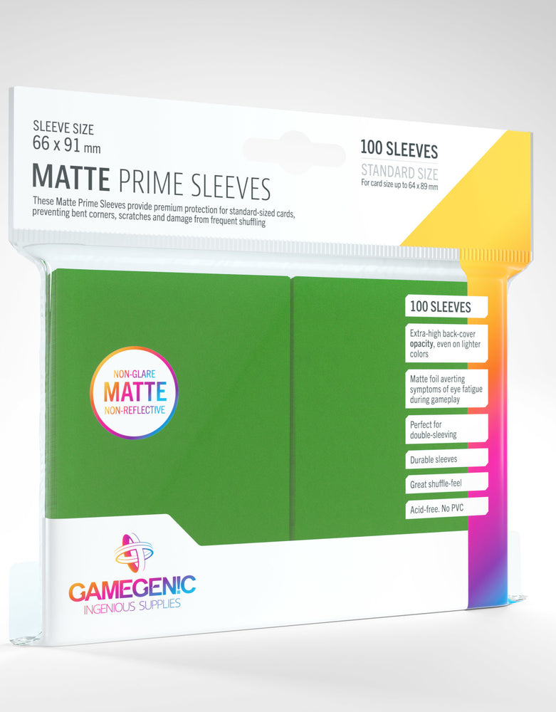 Prime Sleeves Green (Matte) 100 count