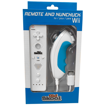 Old Skool Wii Remote and Nunchuck (White)