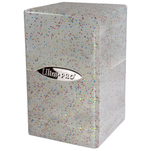 Glitter Satin Tower Deck Box - Clear