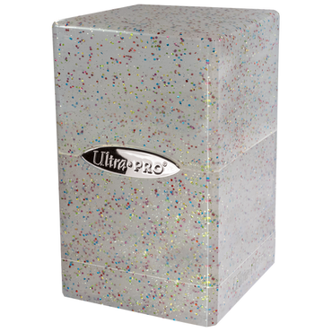 Glitter Satin Tower Deck Box - Clear