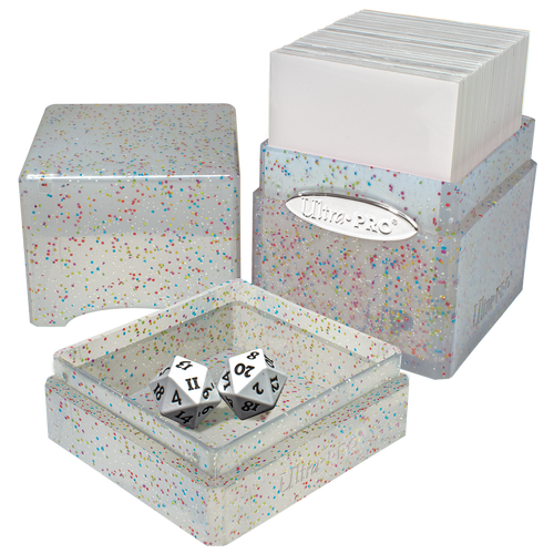 Glitter Satin Tower Deck Box - Clear