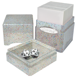Glitter Satin Tower Deck Box - Clear