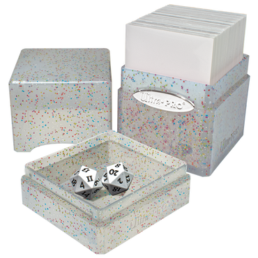 Glitter Satin Tower Deck Box - Clear