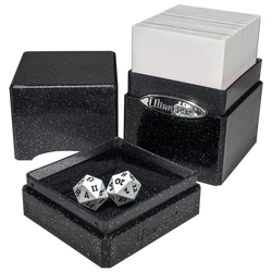 Glitter Satin Tower Deck Box - Black