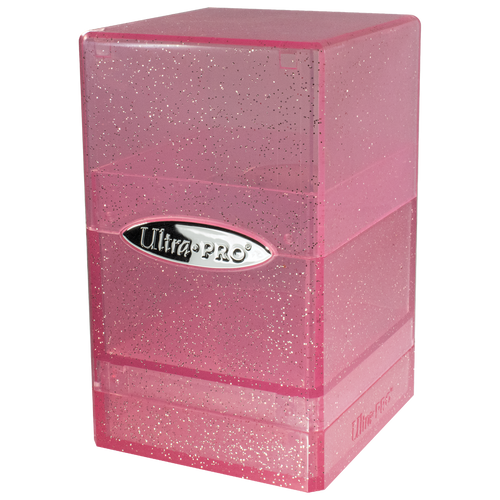 Glitter Satin Tower Deck Box - Pink