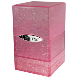 Glitter Satin Tower Deck Box - Pink
