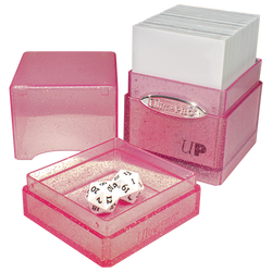 Glitter Satin Tower Deck Box - Pink