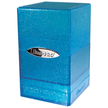 Glitter Satin Tower Deck Box - Blue
