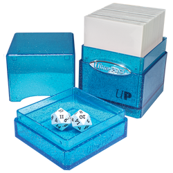 Glitter Satin Tower Deck Box - Blue