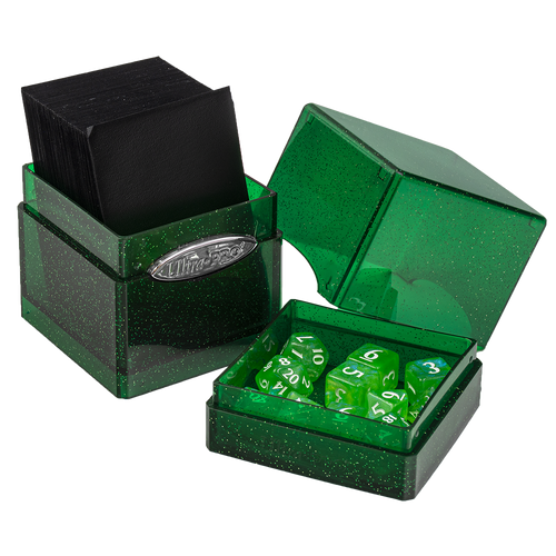Glitter Satin Tower Deck Box - Green