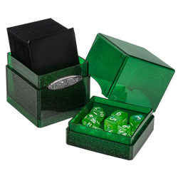 Glitter Satin Tower Deck Box - Green