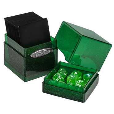 Glitter Satin Tower Deck Box - Green