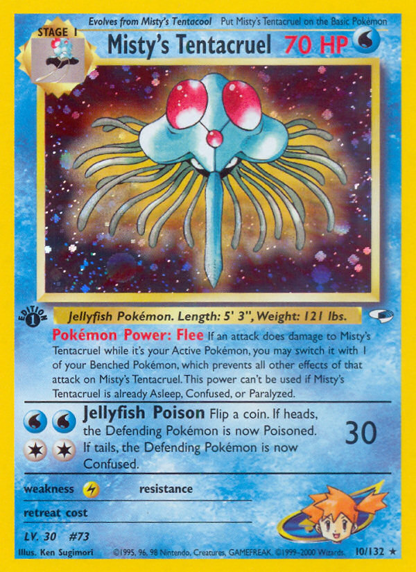 pokemon tentacool card Misty's Tentacruel (10/132) [Gym Heroes 1st Edition]