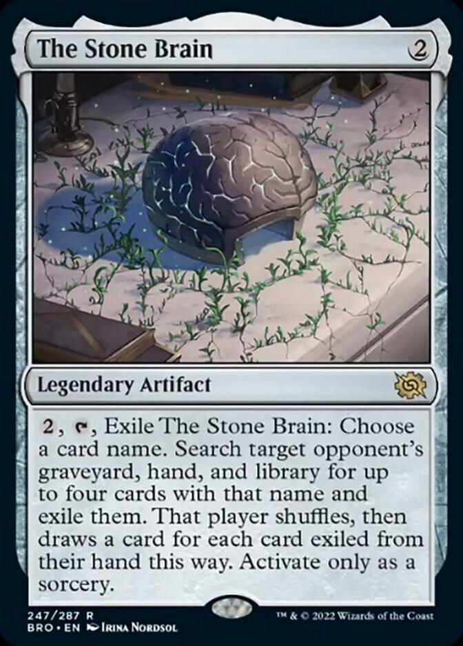 The Stone Brain [The Brothers' War Prerelease Promos] Near Mint Foil