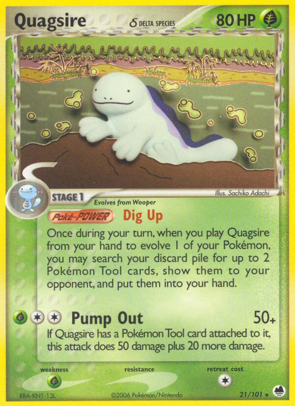 Quagsire (21/101) (Delta Species) [EX: Dragon Frontiers]