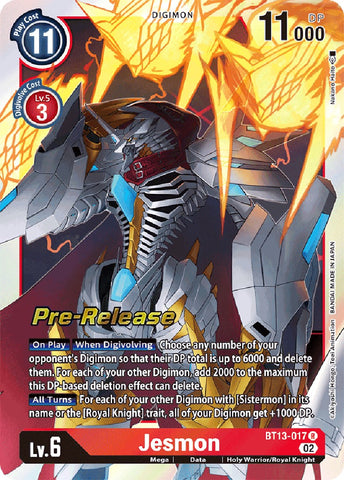 Jesmon [BT13-017] [Versus Royal Knight Booster Pre-Release Cards]