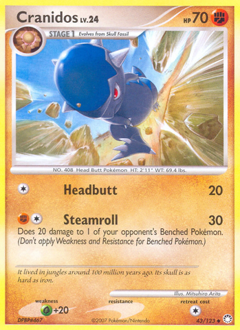 Cranidos (43/123) [Diamond & Pearl: Mysterious Treasures]